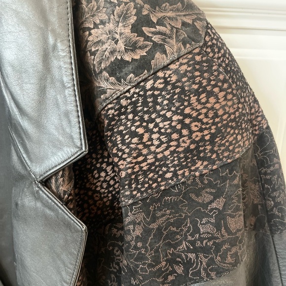 Vintage Adler 80s / 90s Black Suede Oversized Leather Jacket coat - Size small - Picture 4 of 15